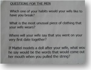 questions for the men