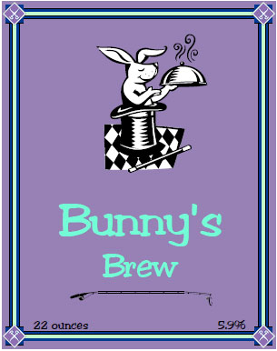 bunny's beer label