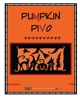 pumpkin pivo beer label